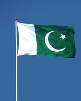 Pakistaanse Vlag - Pakistan Vlag - 90x150cm - Pakistan Flag - Originele Kleuren - Sterke Kwaliteit Incl Bevestigingsringen - Hoogmoed Vlaggen
