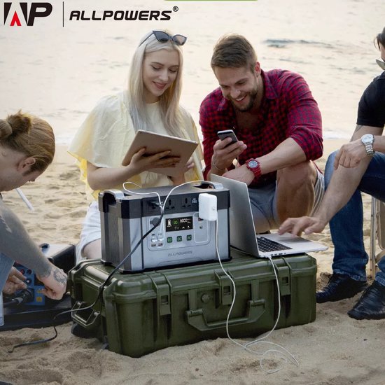 AllPowers® Zonnepaneel Set - Opvouwbaar Zonnepaneel - Inclusief 405405 mAh 1500Wh 2400W Batterij - 200W - Flexibel Zonnepaneel - Zonnepaneel Draagbaar - Zonnepaneel Camper - Monokristallijn Zonnepaneel - 18V - Daglichtpaneel - Waterdicht Zonnepaneel — afbeelding 5