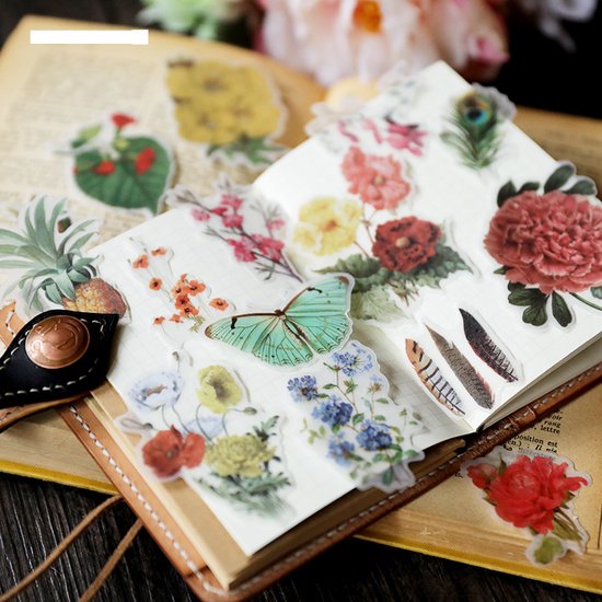 Foto: Journaling stickerset vintage little beauty 58 stickers sticker voor scrapbook kaarten maken bulletjournal