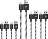 Dux Ducis 2.1A Charge Fast USB-A vers Apple Lightning Cable Set 5-Pack (2x 1M + 2x 2M + 1x 3M)