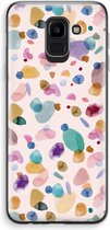 Case Company® - Samsung Galaxy J6 (2018) hoesje - Terrazzo Memphis - Soft Cover Telefoonhoesje - Bescherming aan alle Kanten en Schermrand