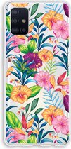 Case Company® - Samsung Galaxy A51 4G hoesje - Tropisch 2 - Soft Cover Telefoonhoesje - Bescherming aan alle Kanten en Schermrand