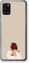 Case Company® - Samsung Galaxy A31 hoesje - I drink wine - Soft Cover Telefoonhoesje - Bescherming aan alle Kanten en Schermrand