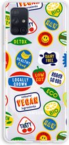 Case Company® - Samsung Galaxy A71 hoesje - Fruitsticker - Soft Cover Telefoonhoesje - Bescherming aan alle Kanten en Schermrand