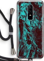Case Company® - OnePlus 6 hoesje met Koord - Ice Age - Telefoonhoesje met Zwart Koord - Bescherming aan alle Kanten en Over de Schermrand