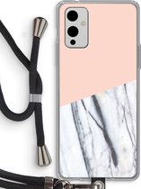 Case Company® - OnePlus 9 hoesje met Koord - A touch of peach - Telefoonhoesje met Zwart Koord - Bescherming aan alle Kanten en Over de Schermrand