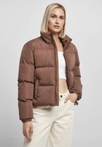 Urban Classics Gewatteerd jack -S- Ladies Short Peached Puffer Jacket bark Bruin