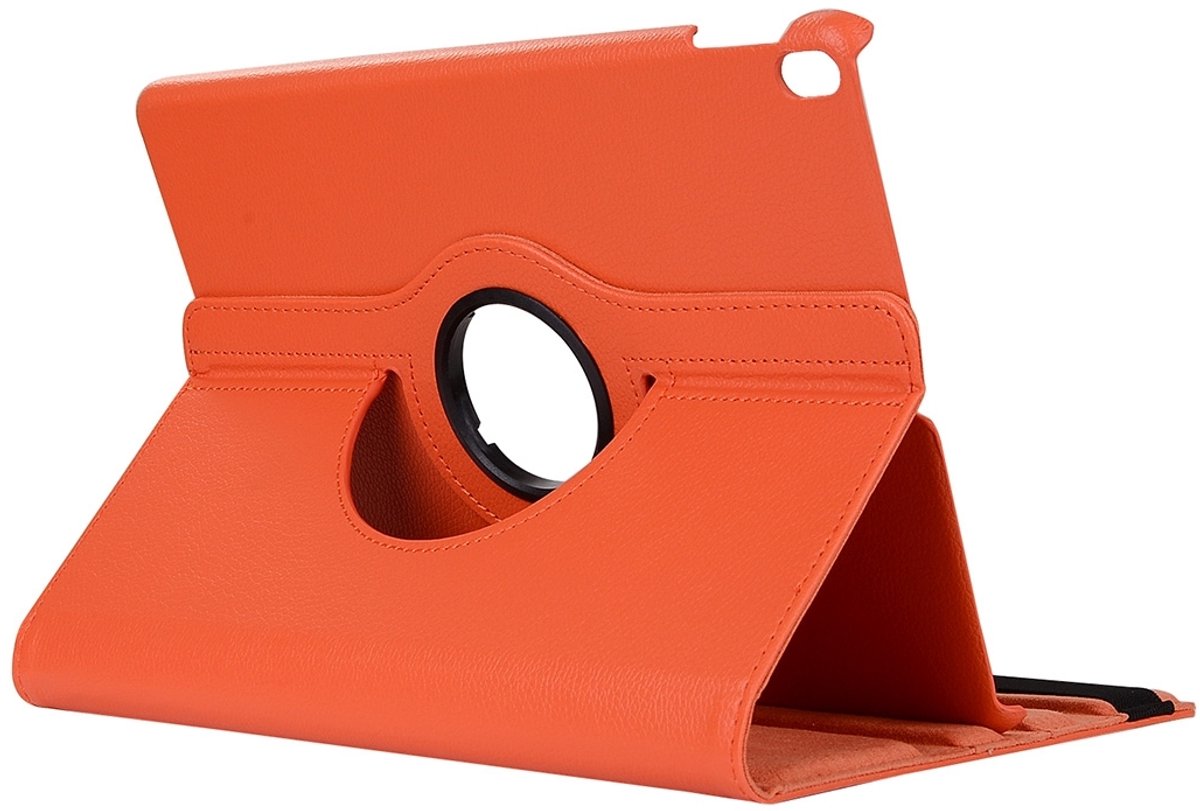 Mobigear Tablethoes geschikt voor Apple iPad Pro 10.5 Inch (2017) Hoes | Mobigear DuoStand Draaibare Bookcase - Oranje