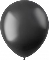 ballonnen Radiant Metallic 33 cm latex zwart 10 stuks