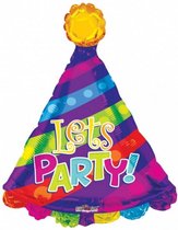 folieballon Lets party feesthoed 72 cm