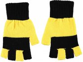 handschoenen Party acryl zwart/geel one-size