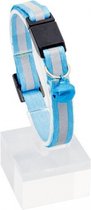 Verstelbare Blauwe Kattenhalsband Met Veiligheidsslot, Reflector en rammelaar 22-30 cm