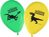 ballonnen The Good Dinosaur 28 cm geel/groen 8 stuks