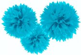 pompoms feestdecoratie 40,6 cm 3 stuks lichtblauw