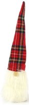 kerstman Aaron 36 x 7,5 cm textiel rood/wit