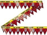 slinger Party Tape 65 jaar 12 meter rood/geel