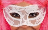 verkleedmasker dames textiel wit  one-size