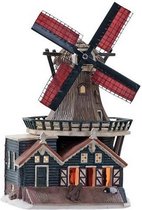 Molen de Rat met draaiende wieken IJlst 28 cm led