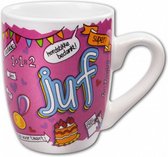feestmok Juf 325 ml 12 x 10 cm keramiek Wit