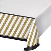 tafelkleed 137 x 259 cm wit/goud/zwart