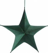 kersthanger ster Maria 65 cm fluweel groen