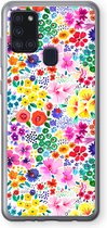 Case Company® - Samsung Galaxy A21s hoesje - Little Flowers - Soft Cover Telefoonhoesje - Bescherming aan alle Kanten en Schermrand