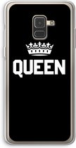 Case Company® - Samsung Galaxy A8 (2018) hoesje - Queen zwart - Soft Cover Telefoonhoesje - Bescherming aan alle Kanten en Schermrand