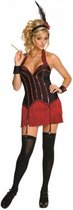 sexy Playboy flapper kostuum dames zwart/rood maat L