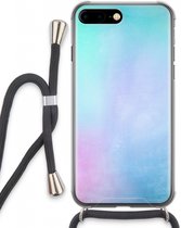 Case Company® - iPhone 8 Plus hoesje met Koord - Mist pastel - Telefoonhoesje met Zwart Koord - Extra Bescherming aan alle Kanten en Over de Schermrand