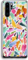 Case Company® - Huawei P30 Pro hoesje - Watercolor Brushstrokes - Soft Cover Telefoonhoesje - Bescherming aan alle Kanten en Schermrand