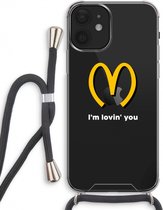 Case Company® - iPhone 12 hoesje met Koord - I'm lovin' you - Telefoonhoesje met Zwart Koord - Extra Bescherming aan alle Kanten en Over de Schermrand