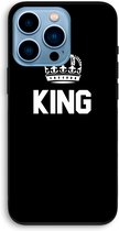 Case Company® - iPhone 13 Pro hoesje - King zwart - Biologisch Afbreekbaar Telefoonhoesje - Bescherming alle Kanten en Schermrand