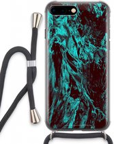 Case Company® - iPhone 8 Plus hoesje met Koord - Ice Age - Telefoonhoesje met Zwart Koord - Extra Bescherming aan alle Kanten en Over de Schermrand