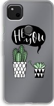 Case Company® - Google Pixel 4a hoesje - Hey you cactus - Soft Cover Telefoonhoesje - Bescherming aan alle Kanten en Schermrand
