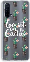 Case Company® - OnePlus Nord CE 5G hoesje - Cactus quote - Soft Cover Telefoonhoesje - Bescherming aan alle Kanten en Schermrand