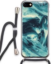 Case Company® - iPhone SE 2020 hoesje met Koord - Dreaming About Whales - Telefoonhoesje met Zwart Koord - Extra Bescherming aan alle Kanten en Over de Schermrand