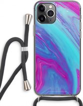 Case Company® - iPhone 11 Pro hoesje met Koord - Zweverige regenboog - Telefoonhoesje met Zwart Koord - Extra Bescherming aan alle Kanten en Over de Schermrand