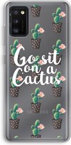 Case Company® - Samsung Galaxy A41 hoesje - Cactus quote - Soft Cover Telefoonhoesje - Bescherming aan alle Kanten en Schermrand