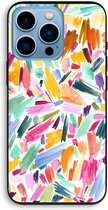 Case Company® - iPhone 13 Pro hoesje - Watercolor Brushstrokes - Biologisch Afbreekbaar Telefoonhoesje - Bescherming alle Kanten en Schermrand