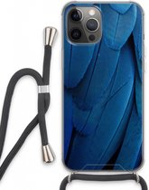 Case Company® - iPhone 13 Pro Max hoesje met Koord - Pauw - Telefoonhoesje met Zwart Koord - Extra Bescherming aan alle Kanten en Over de Schermrand