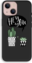 Case Company® - iPhone 13 hoesje - Hey you cactus - Biologisch Afbreekbaar Telefoonhoesje - Bescherming alle Kanten en Schermrand