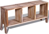 Tv meubel met 3 planken stapelbaar gerecycled teak