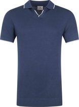 Suitable - Kjell Polo Blauw - Slim-fit - Heren Poloshirt Maat L