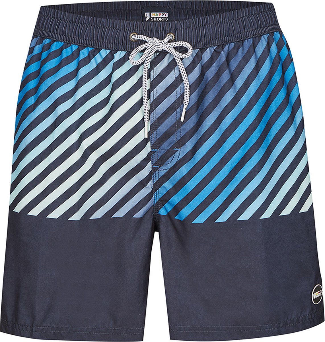 Happy Shorts Short de Bain Homme Blauw Colourflow Stripes Striped - Taille  M | bol.com