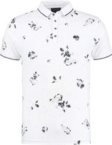 Gabbiano Poloshirt Polo Met Floral Allover Print 232535 White Mannen Maat - XL