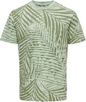 Only & Sons T-shirt Onsgeorge Reg Ss Aop Tee Noos 22022692 Oil Green Mannen Maat - XS