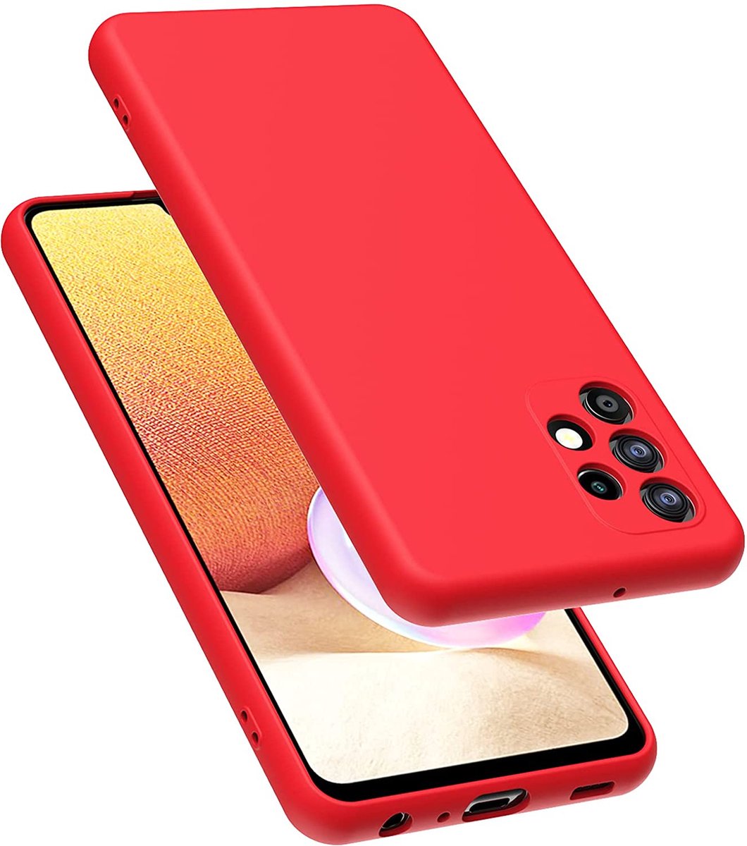 HB Hoesje Geschikt voor Samsung Galaxy A32 5G - Rood - Siliconen Back Cover