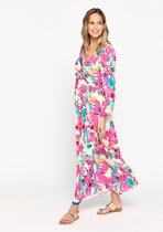 LOLALIZA Maxi-jurk met psychedelische print - Roze - Maat 46