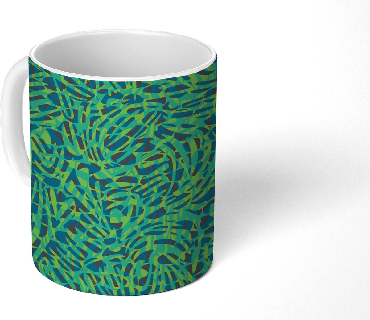 Mok - Koffiemok - Jungle - Dieren - Patroon - Mokken - 350 ML - Beker - Koffiemokken - Theemok