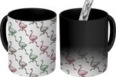 Magische Mok - Foto op Warmte Mokken - Koffiemok - Patroon - Vogel - Struisvogel - Magic Mok - Beker - 350 ML - Theemok